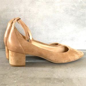 Sam Edelman Nude Leather & Suede Pumps, size 9